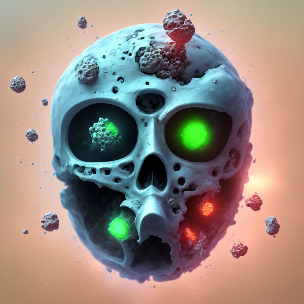 Corrosion of first degree of unspecified knee digital illustration