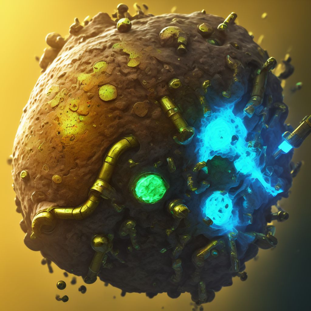 Corrosion of second degree of knee digital illustration