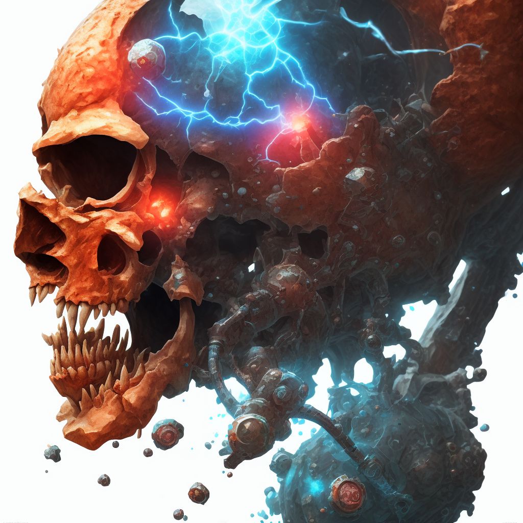 Corrosion of second degree of right knee digital illustration