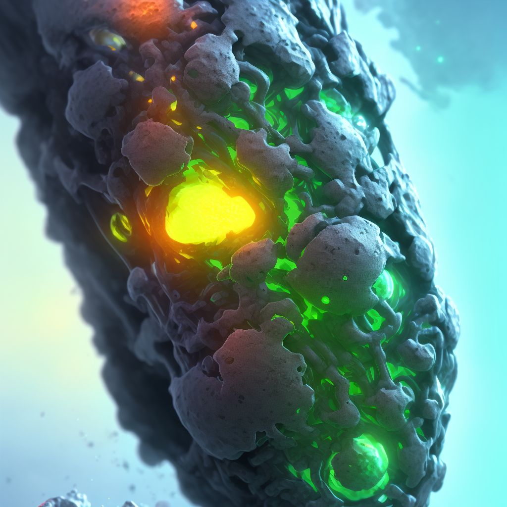 Corrosion of second degree of left knee digital illustration