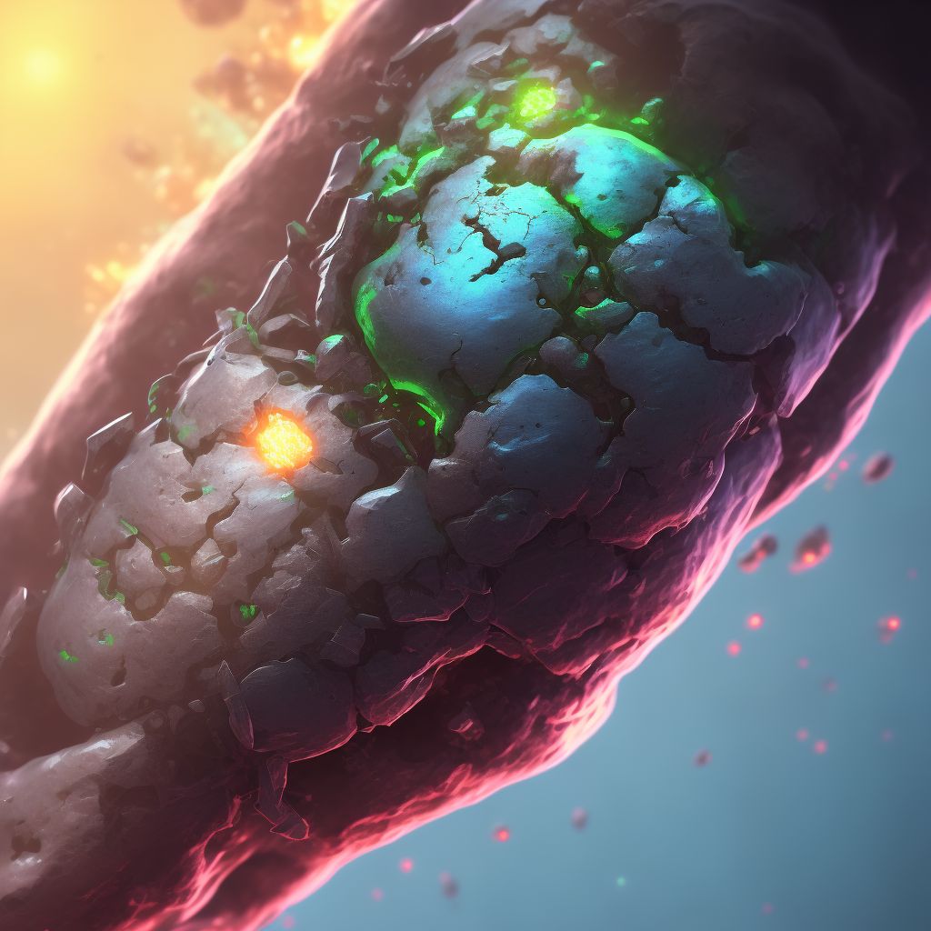 Corrosion of third degree of thigh digital illustration