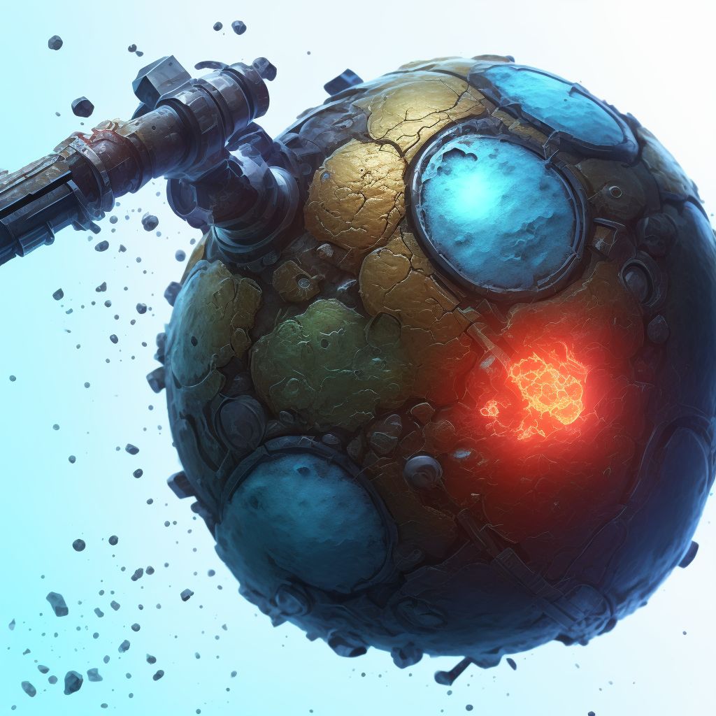 Corrosion of third degree of right knee digital illustration