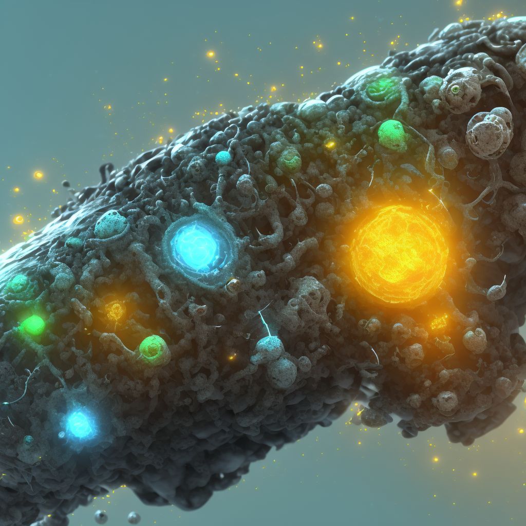 Corrosion of third degree of unspecified lower leg digital illustration
