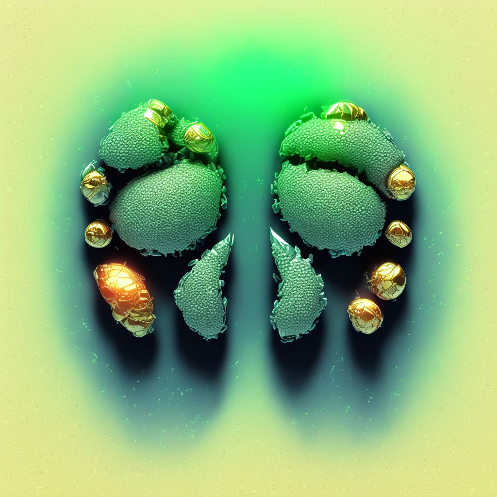 Burn of unspecified degree of left toe(s) (nail) digital illustration