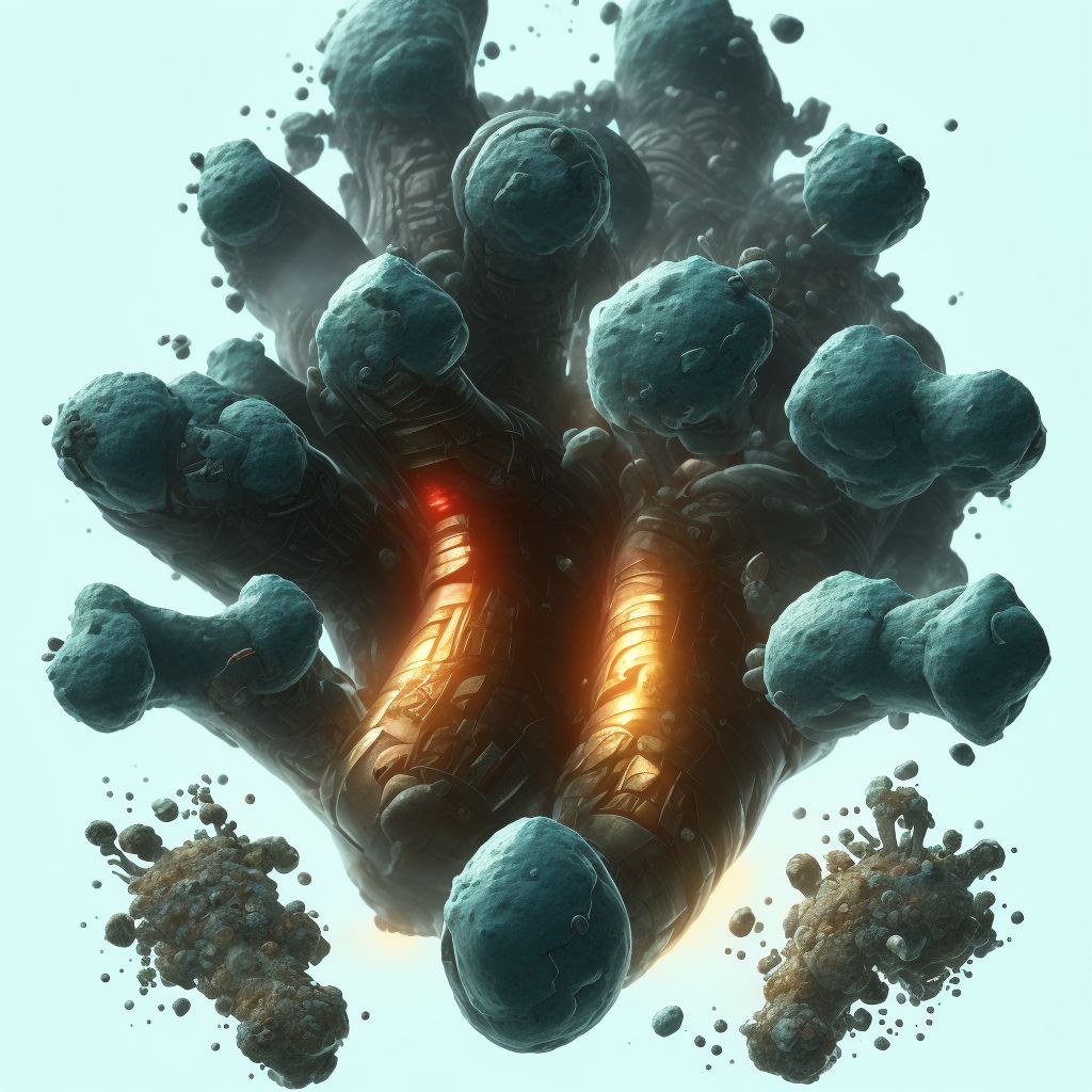 Corrosion of unspecified degree of foot digital illustration