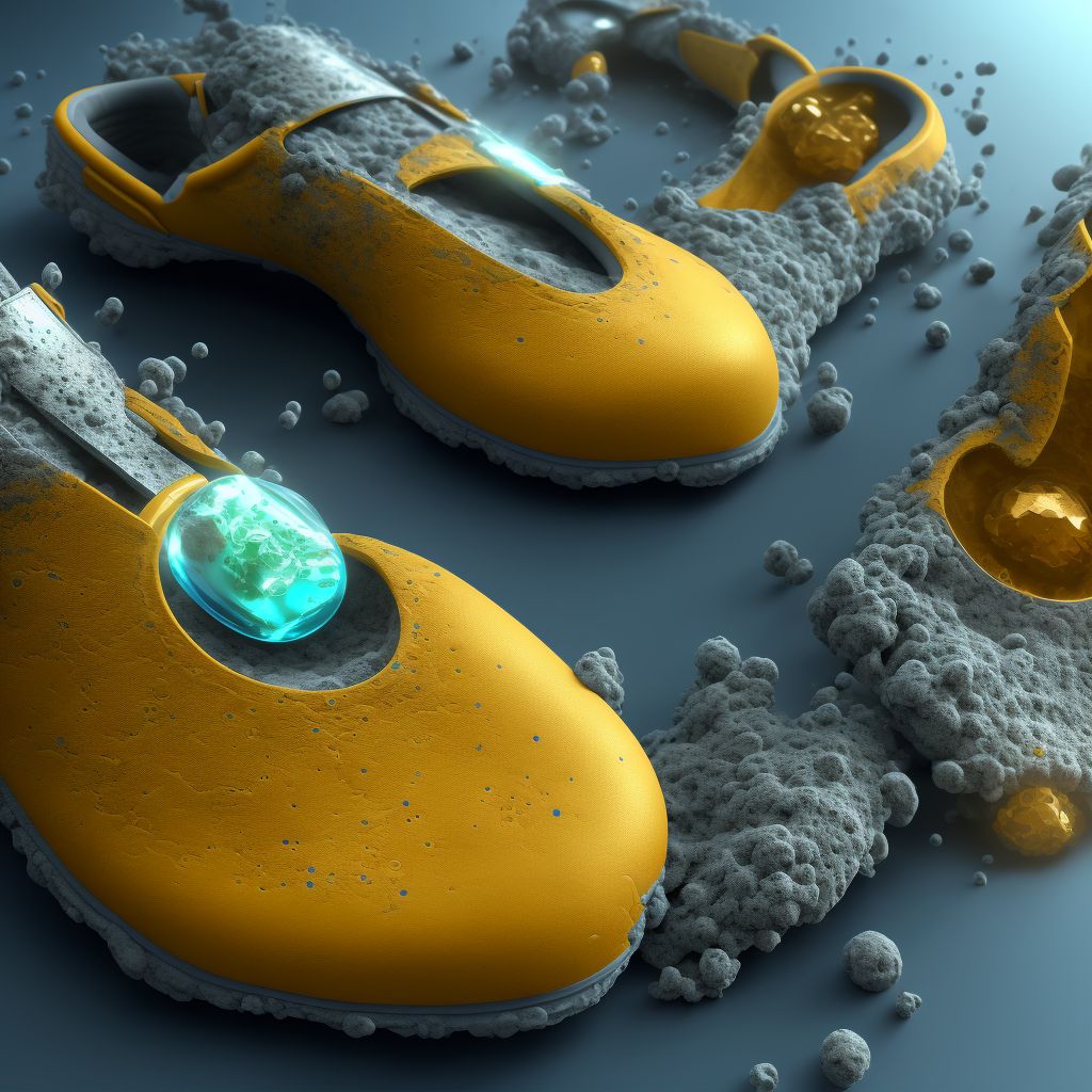 Corrosion of unspecified degree of unspecified foot digital illustration