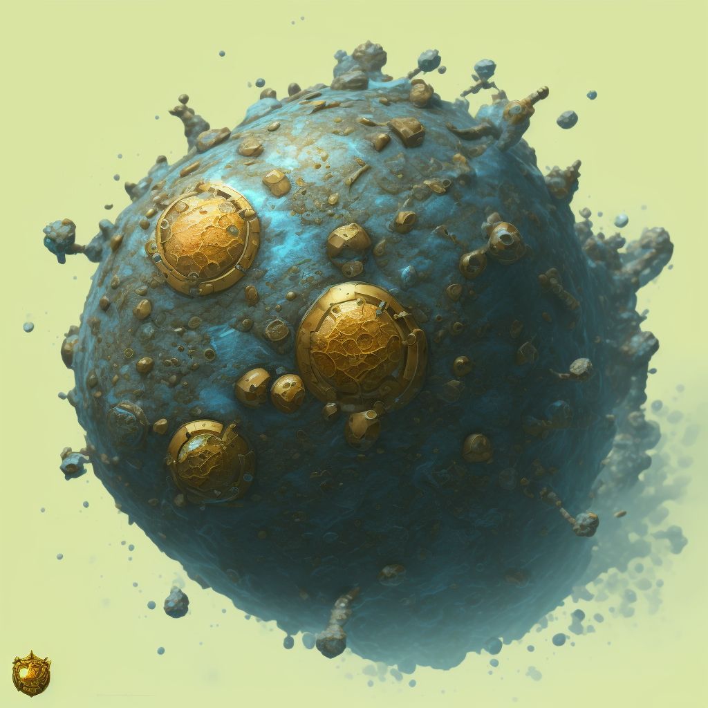 Corrosion of first degree of unspecified ankle digital illustration
