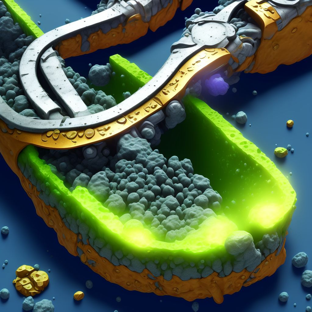 Corrosion of first degree of unspecified foot digital illustration