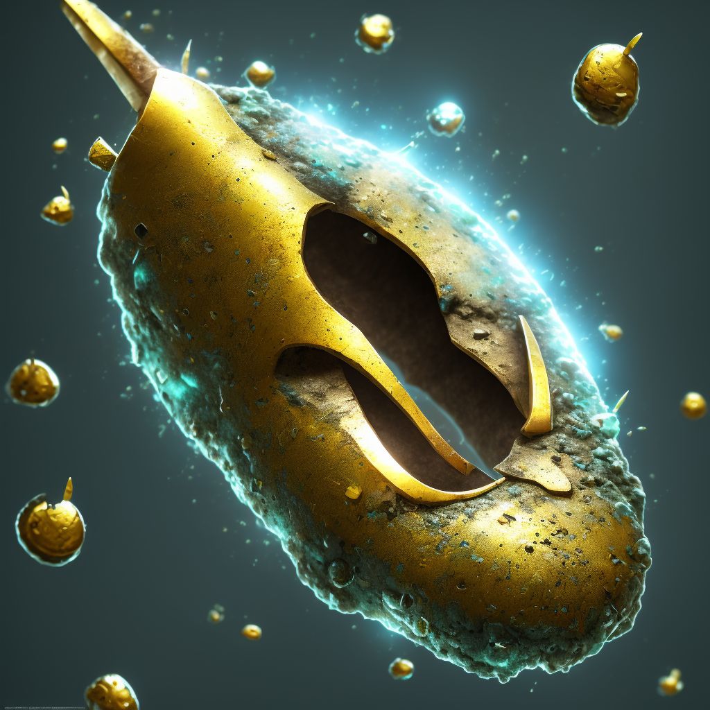 Corrosion of second degree of toe(s) (nail) digital illustration