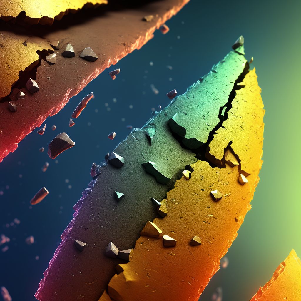 Corrosion of second degree of left toe(s) (nail) digital illustration