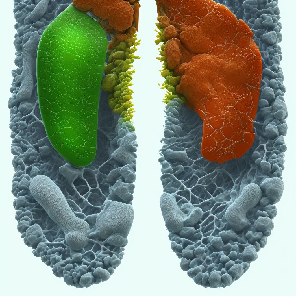 Corrosion of third degree of foot digital illustration