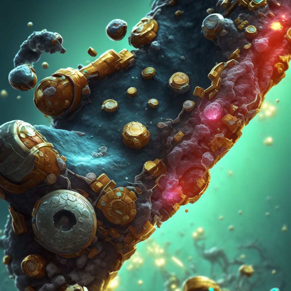 Corrosion of third degree of unspecified foot digital illustration