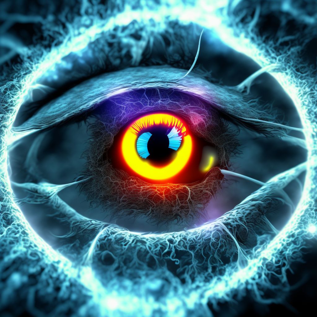 Burn of cornea and conjunctival sac, unspecified eye digital illustration