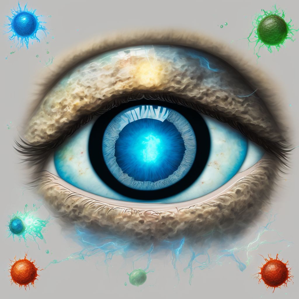 Burns of other specified parts of eye and adnexa digital illustration