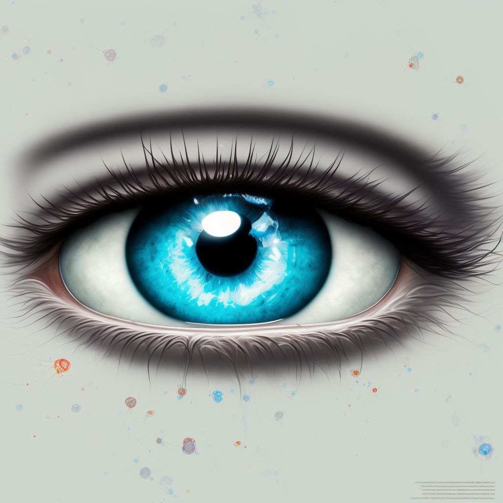 Corrosions of other specified parts of eye and adnexa digital illustration