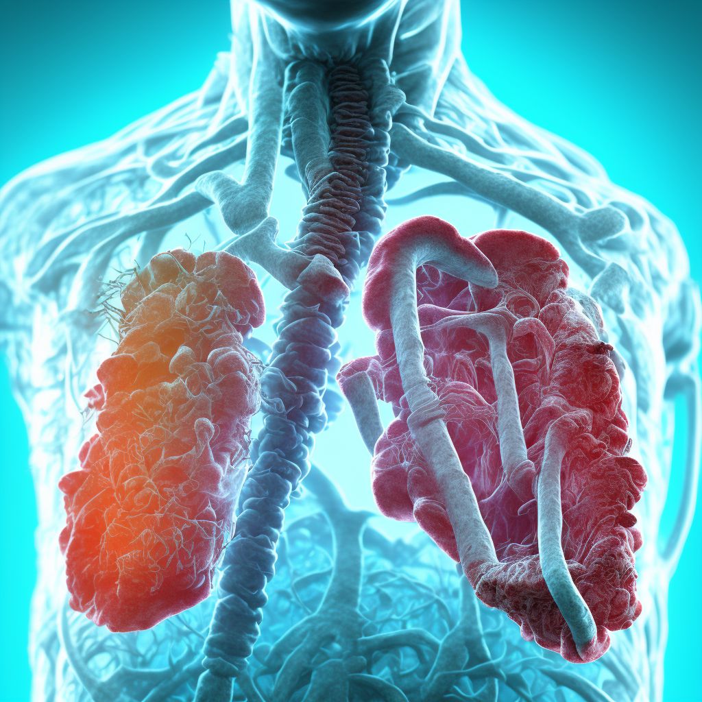 Corrosion of larynx and trachea digital illustration