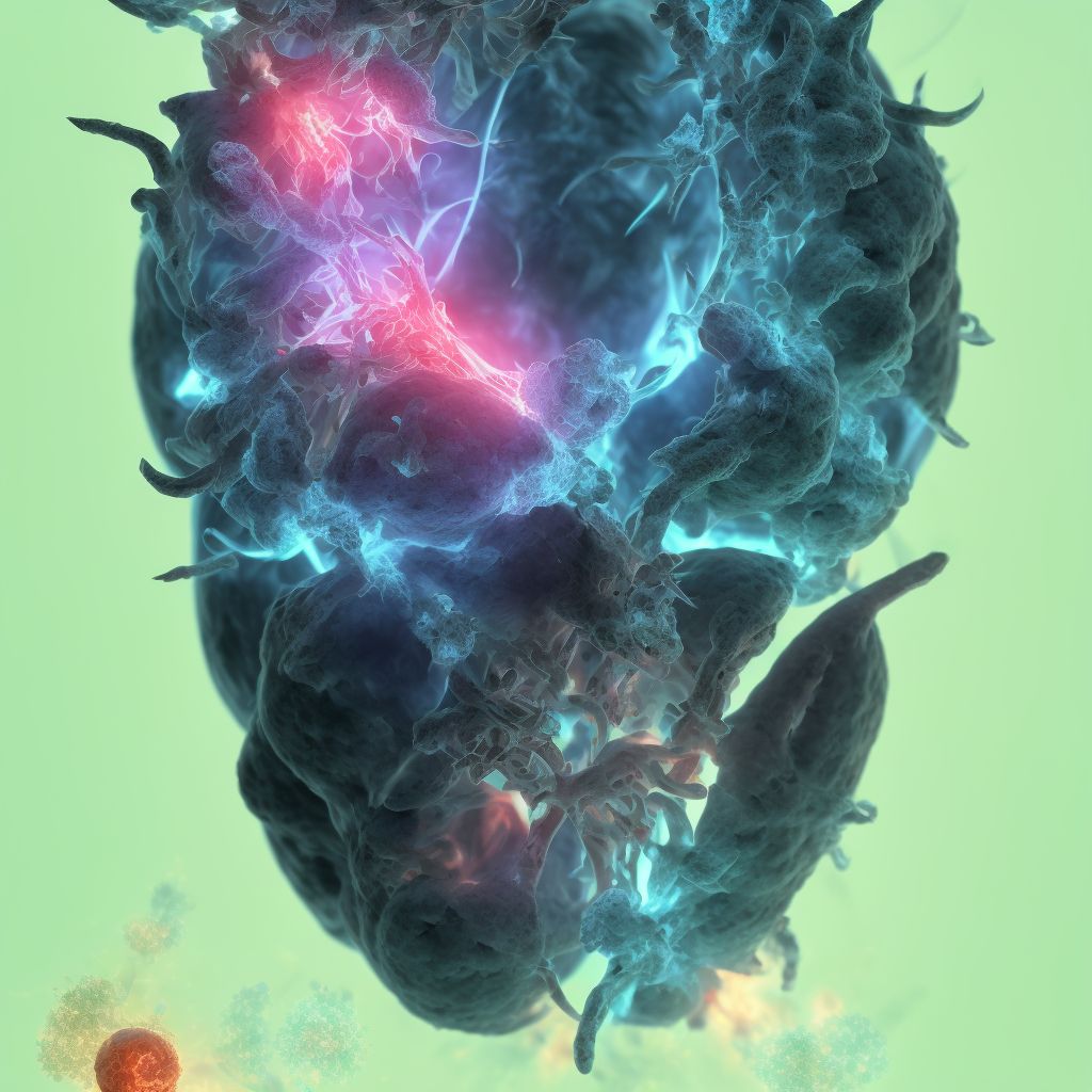 Burn of internal genitourinary organs digital illustration