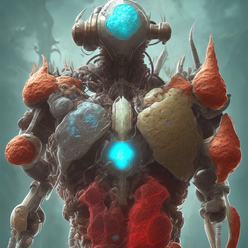 Corrosion of internal genitourinary organs digital illustration