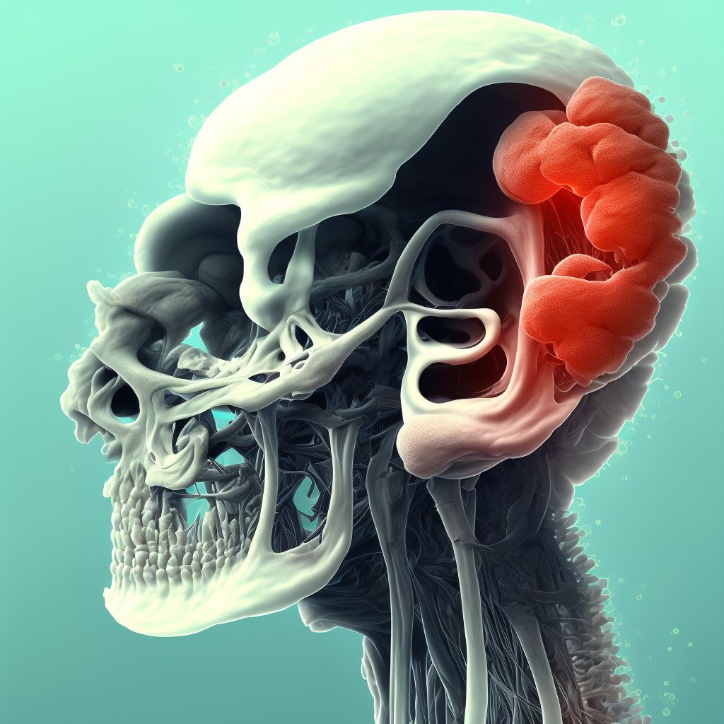 Corrosions of ear drum digital illustration