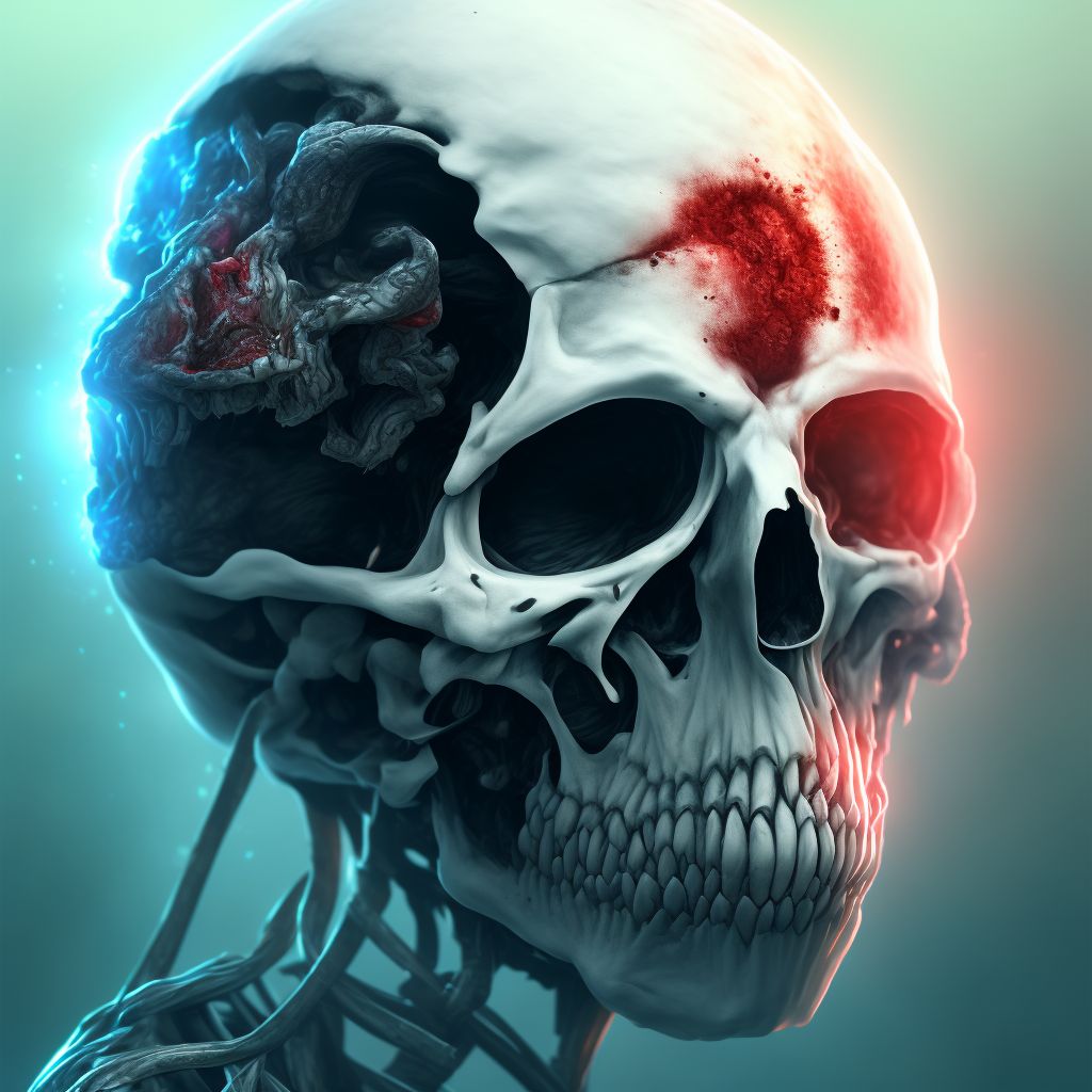 Superficial frostbite of head digital illustration