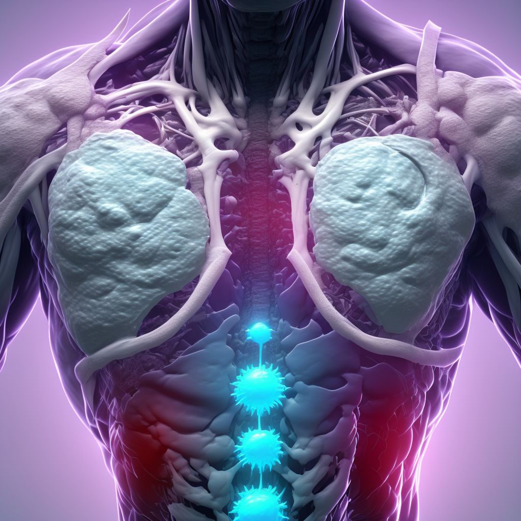 Superficial frostbite of abdominal wall, lower back and pelvis digital illustration