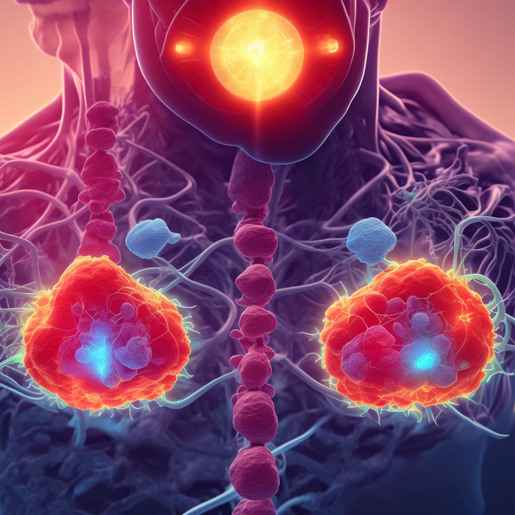 Underdosing of thyroid hormones and substitutes digital illustration