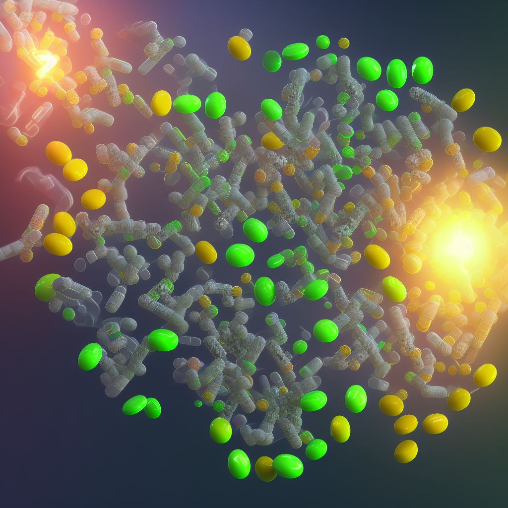 Poisoning by, adverse effect of and underdosing of tricyclic and tetracyclic antidepressants digital illustration