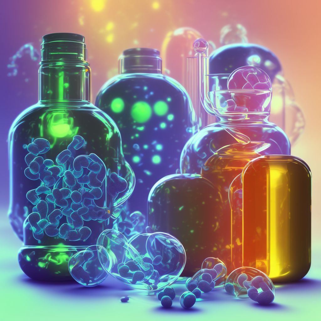 Poisoning by other anti-common-cold drugs, accidental (unintentional) digital illustration