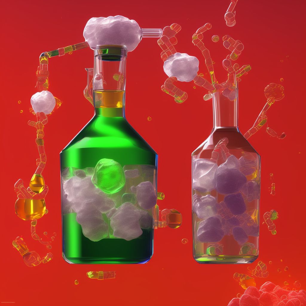 Toxic effect of other alcohols digital illustration