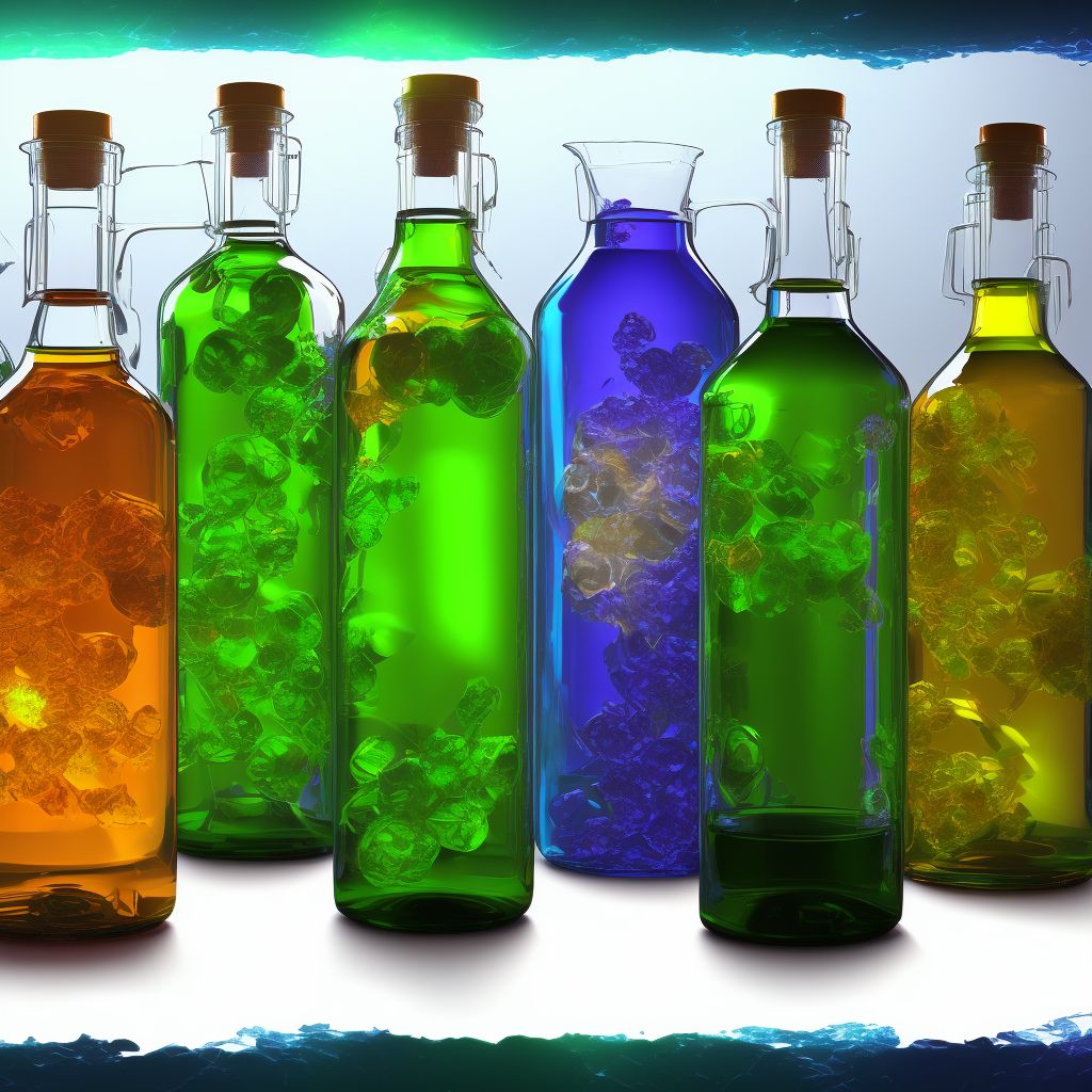 Toxic effect of other alcohols, accidental (unintentional) digital illustration