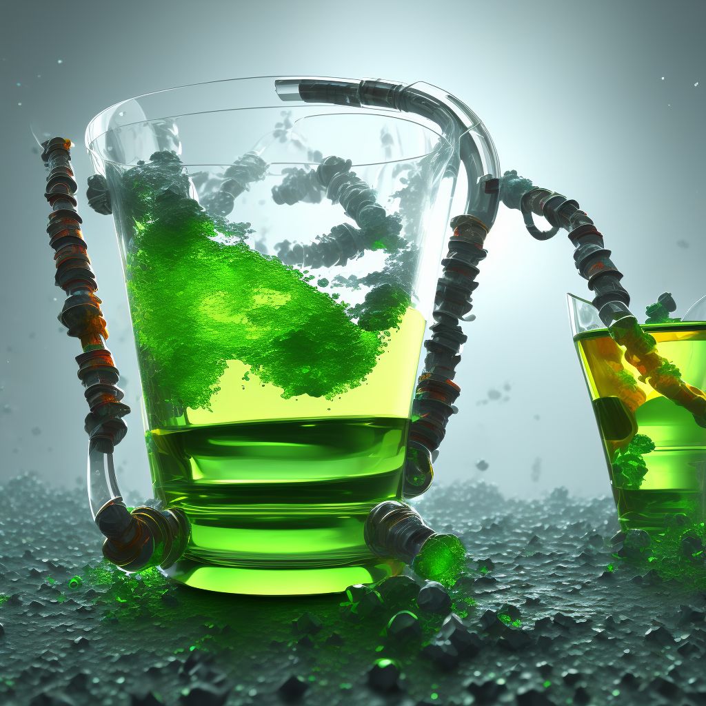 Toxic effect of unspecified alcohol digital illustration