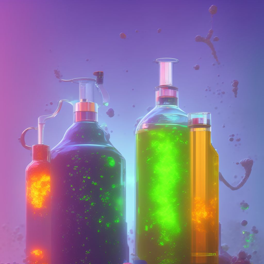 Toxic effect of other organic solvents, intentional self-harm digital illustration