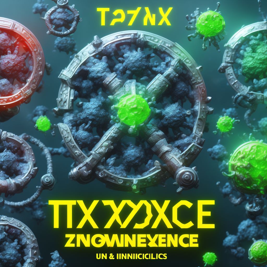 Toxic effect of zinc and its compounds, accidental (unintentional) digital illustration