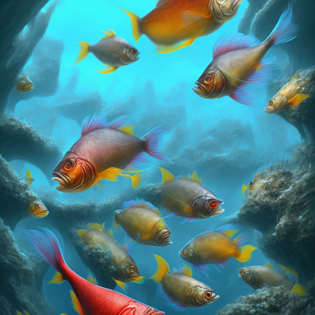 Ciguatera fish poisoning, undetermined digital illustration