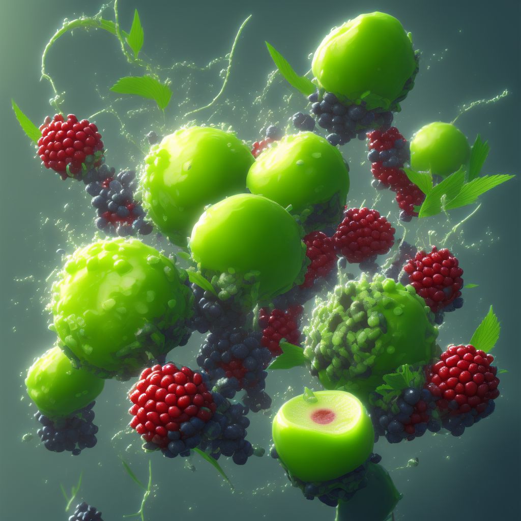 Toxic effect of ingested berries digital illustration