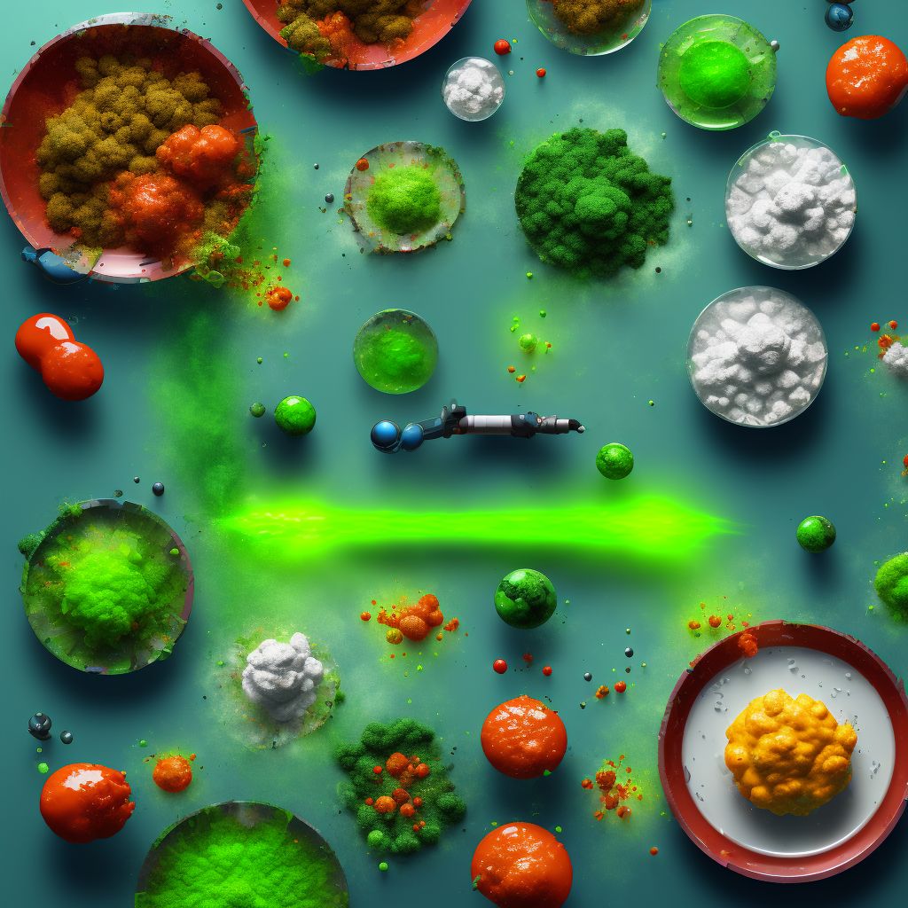 Toxic effect of unspecified noxious substance eaten as food digital illustration