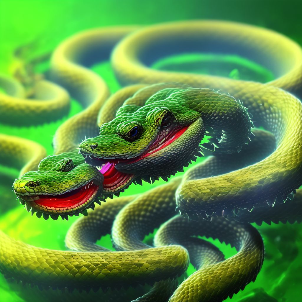 Toxic effect of rattlesnake venom digital illustration