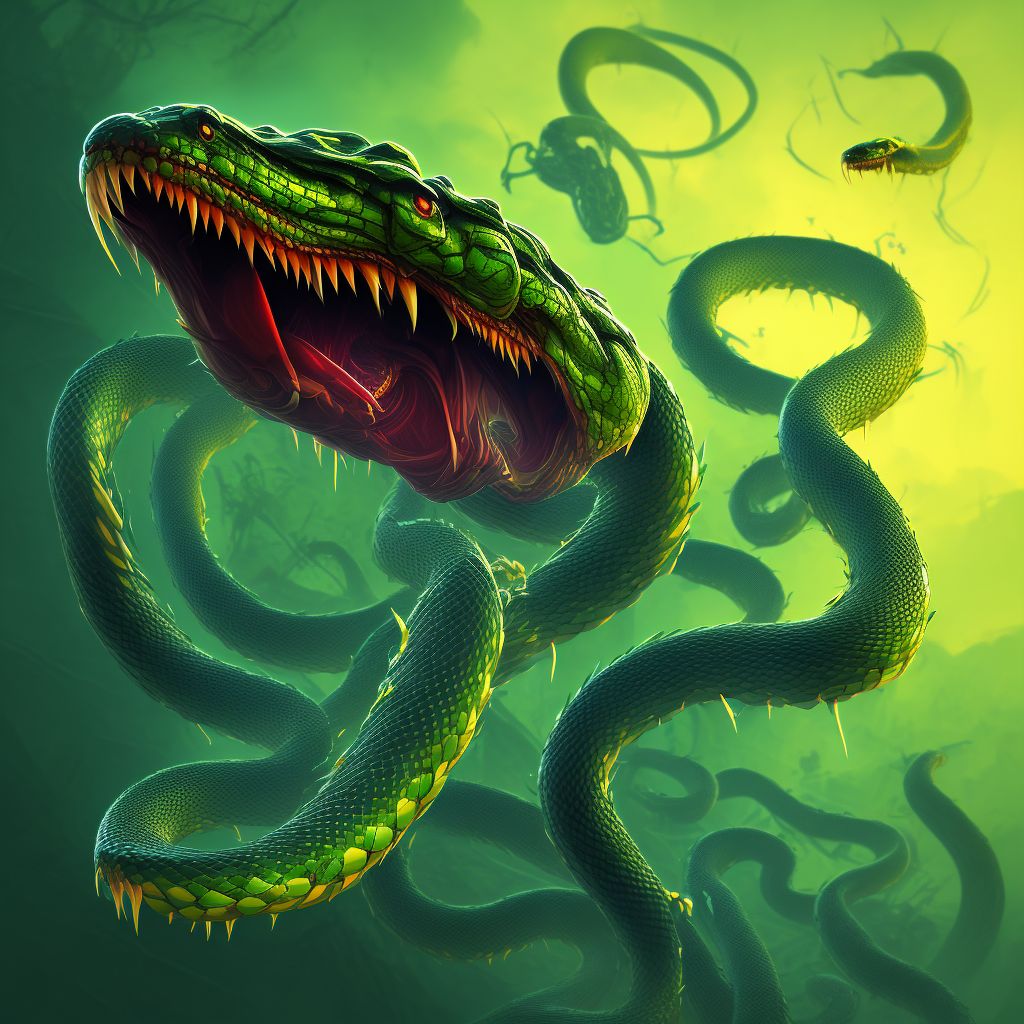 Toxic effect of cobra venom digital illustration