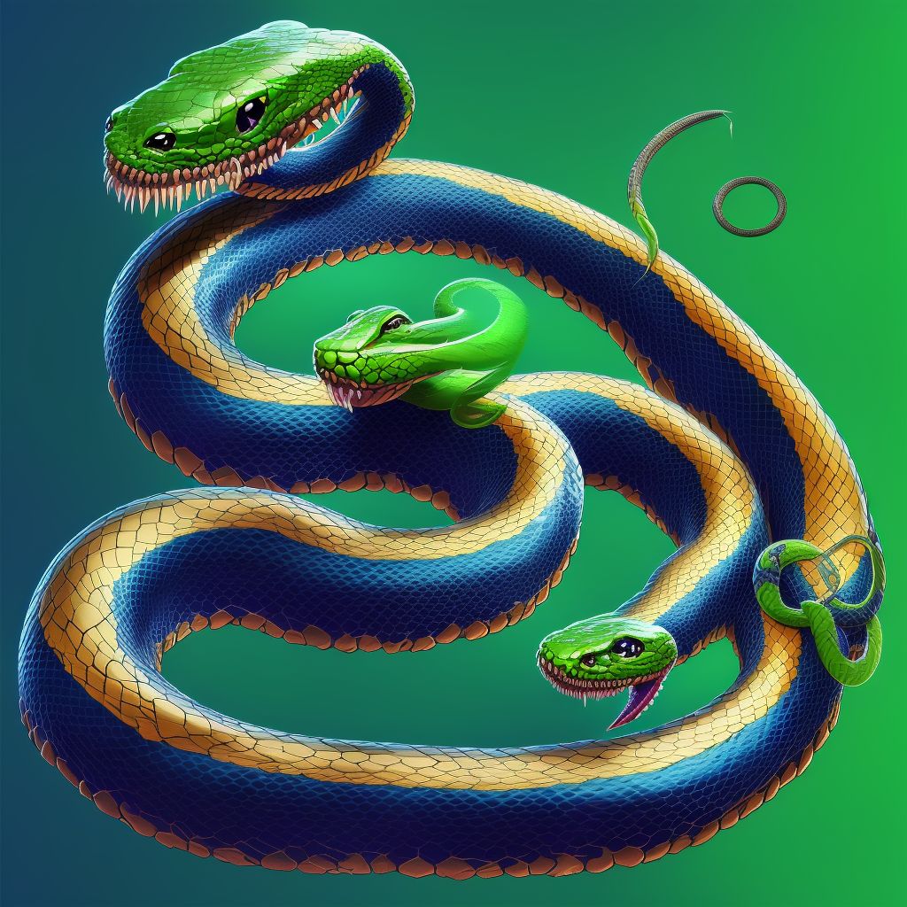 Toxic effect of venom of other North and South American snake digital illustration