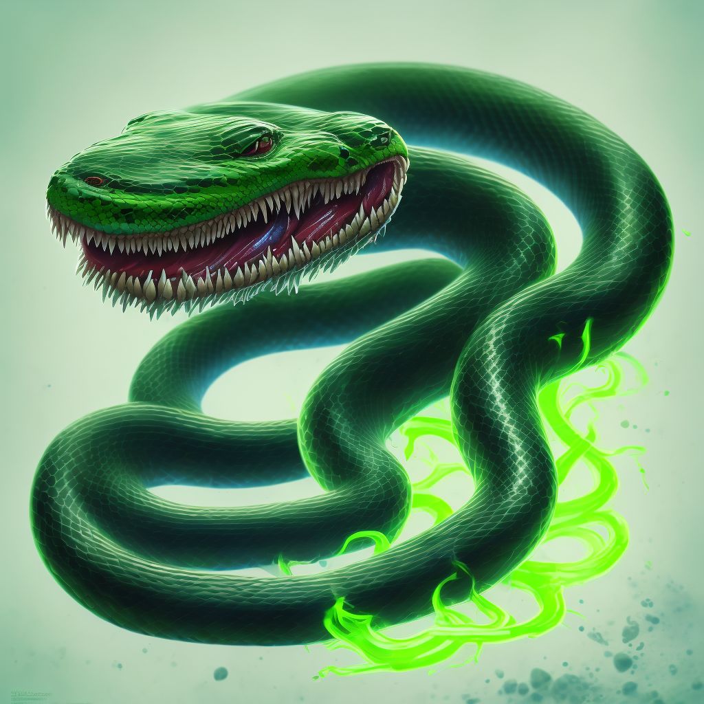 Toxic effect of venom of other Australian snake, accidental (unintentional) digital illustration