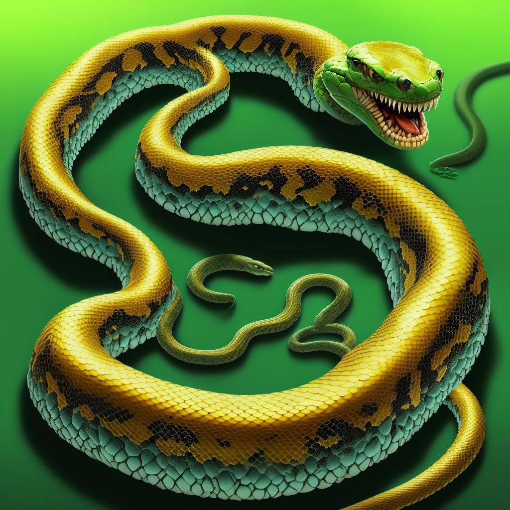 Toxic effect of venom of other Australian snake, assault digital illustration