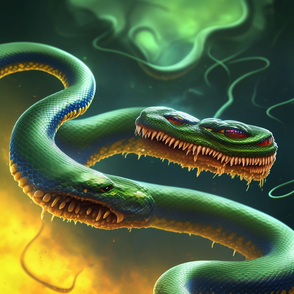 Toxic effect of venom of other Australian snake, undetermined digital illustration