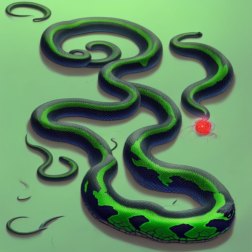 Toxic effect of venom of other snake digital illustration