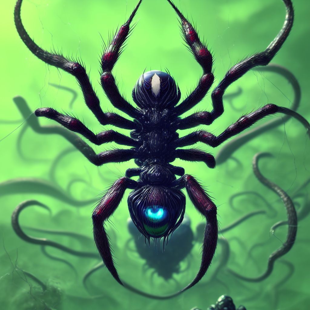 Toxic effect of venom of other spider digital illustration