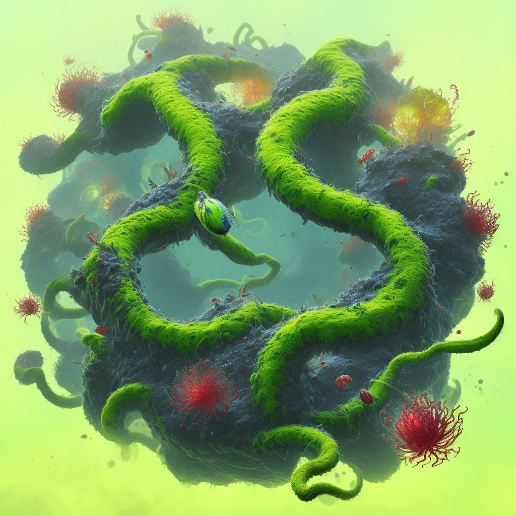 Toxic effect of contact with venomous marine plant, accidental (unintentional) digital illustration