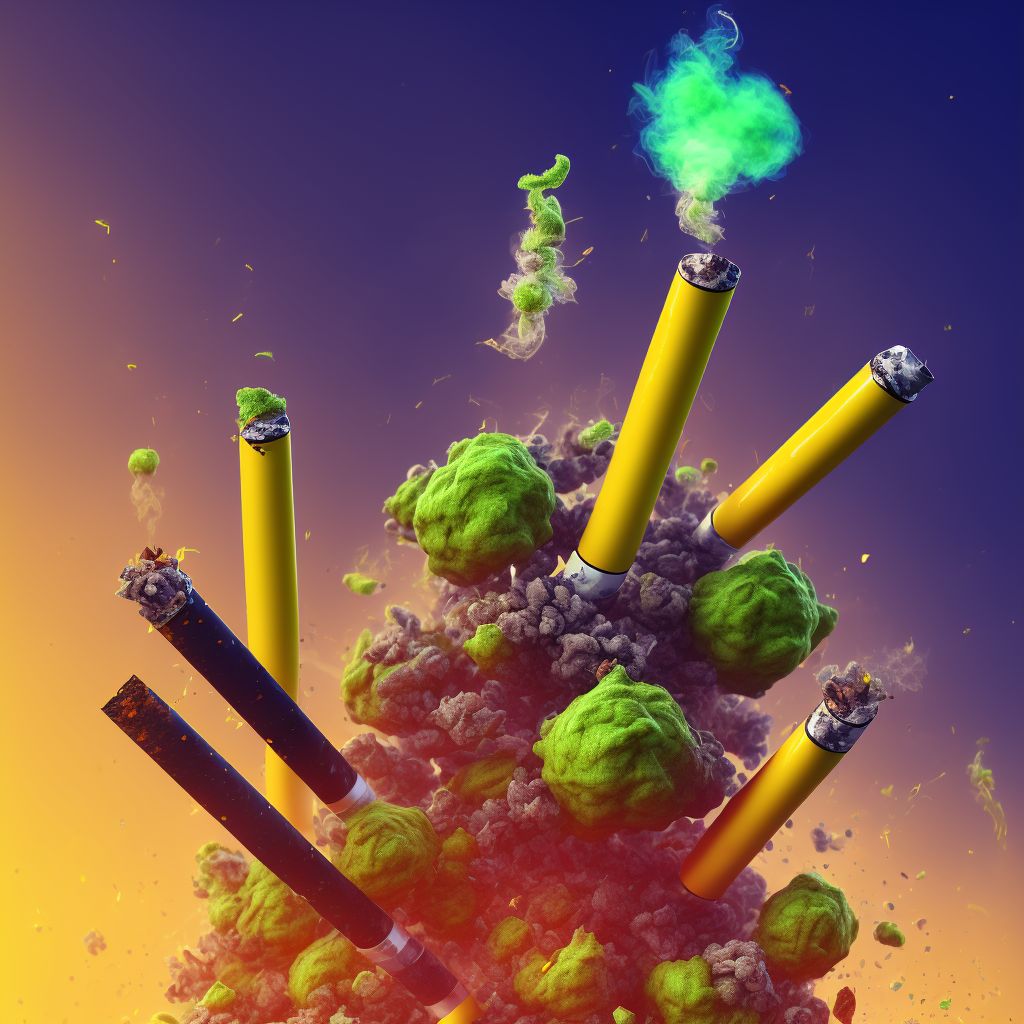 Toxic effect of other tobacco and nicotine, accidental (unintentional) digital illustration