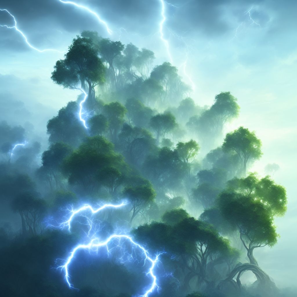 Unspecified effects of lightning digital illustration