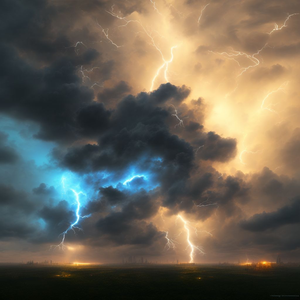 Other effects of lightning digital illustration