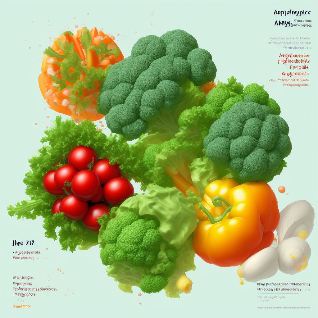 Anaphylactic reaction due to fruits and vegetables digital illustration