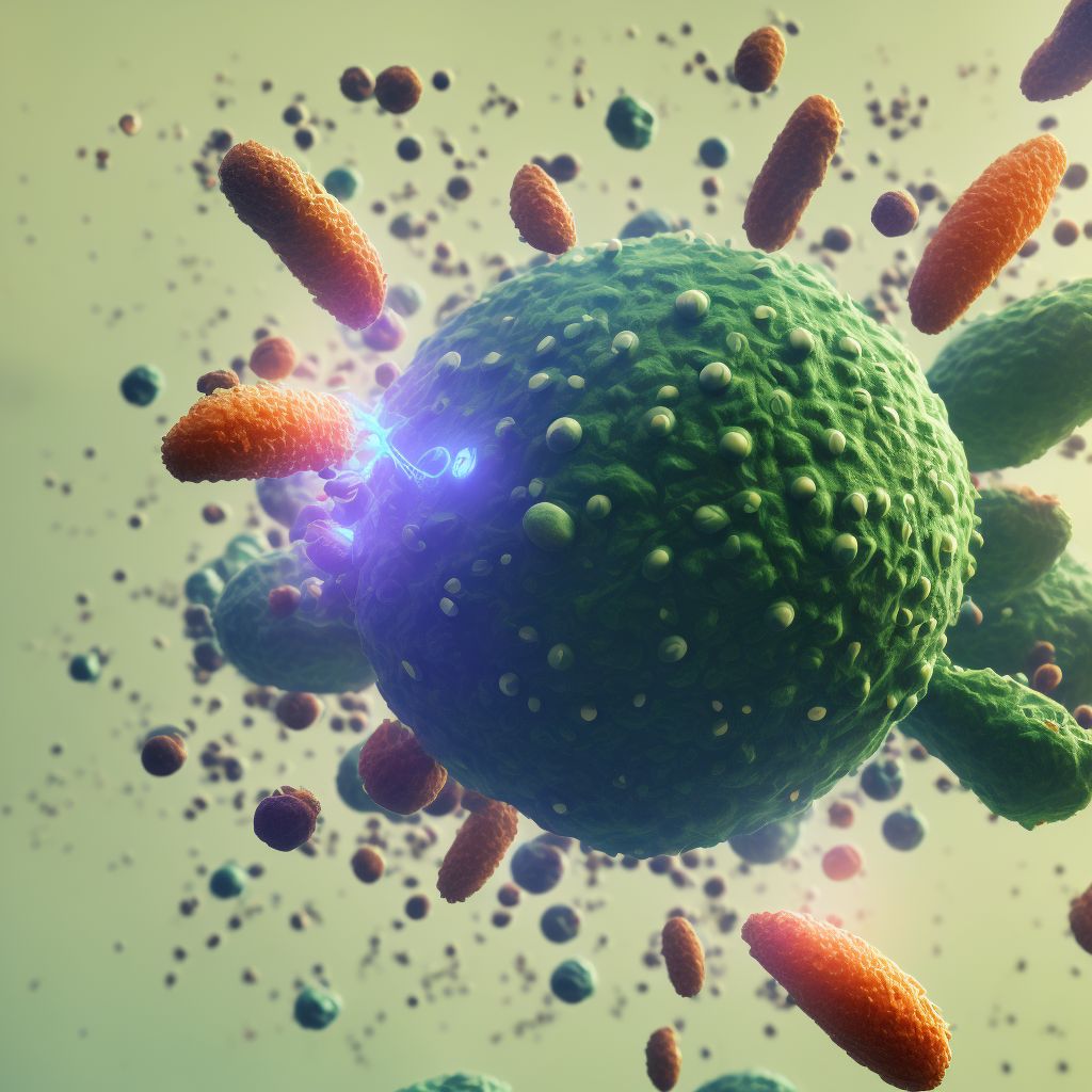 Anaphylactic reaction due to food additives digital illustration